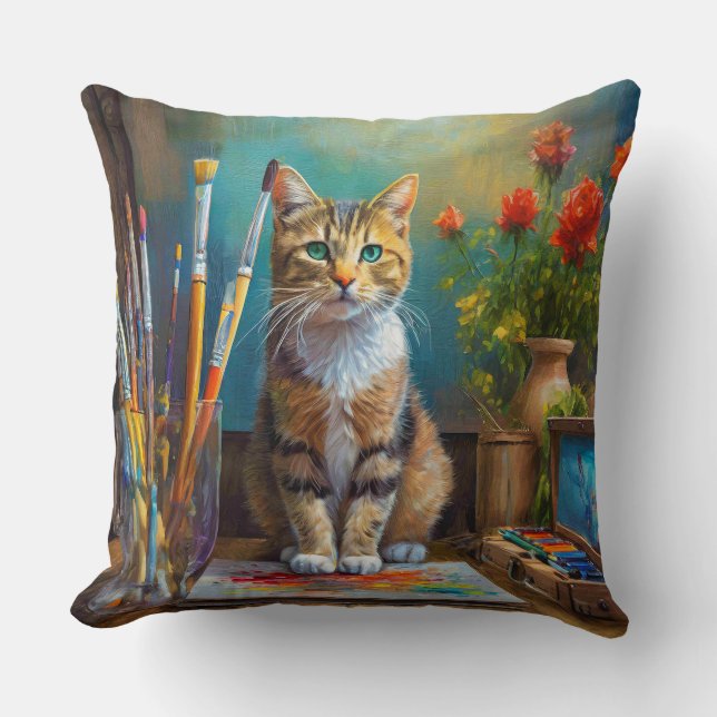 Almofada O Gato Artístico (Frente)