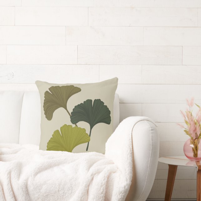 Almofada O Ginkgo Deixa Cores de Fundo Personalizáveis (Sofá)