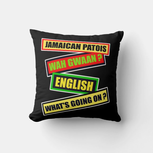 Almofada O Gwaan? Jamaicano Patois (Frente)
