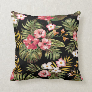 Almofada O hibiscus tropical floresce o travesseiro