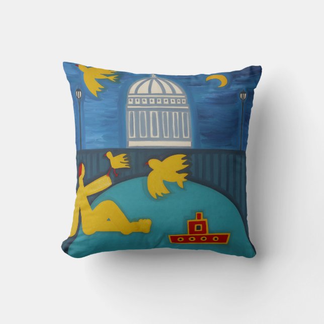 Almofada O homem sob a ponte 2006 (Frente)