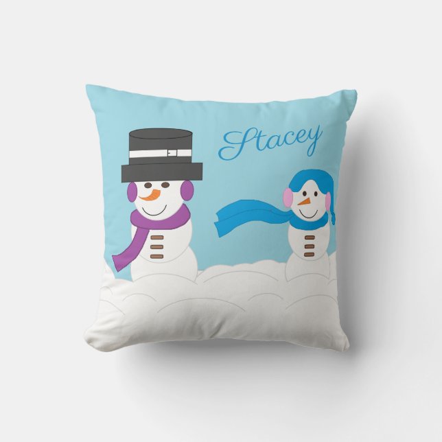 Almofada O inverno é Snowy: (Frente)
