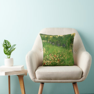 Almofada O jardim por Vincent van Gogh, arte de Daubigny do