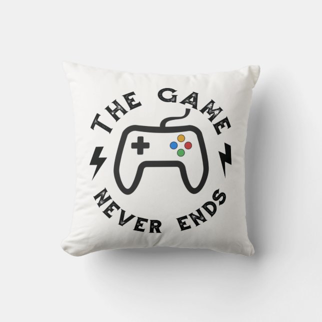 Almofada O jogo nunca acaba (Frente)