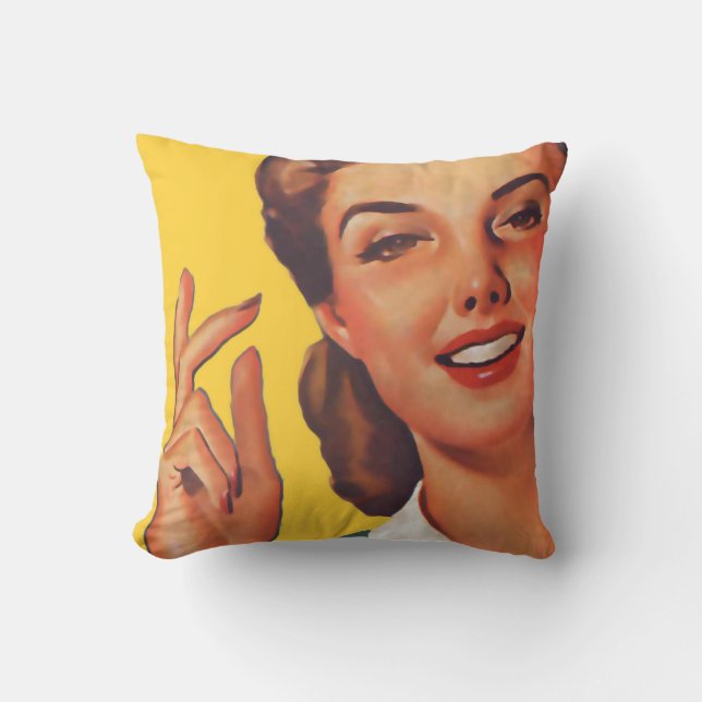 Almofada O kitsch Bitsch: Gráfico da dona de casa do (Frente)