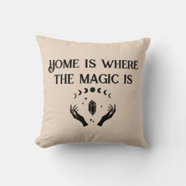 Almofada O lar é onde a magia está