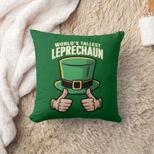 Almofada O Leprechaun Mais Alto do Mundo Humor Irlandês Eng