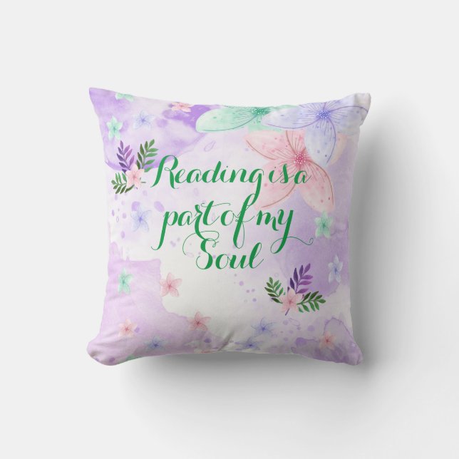 Almofada O Livro Aciona Flores Vibrantes Bonito (Frente)