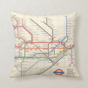 Almofada O mapa subterrâneo de Londres