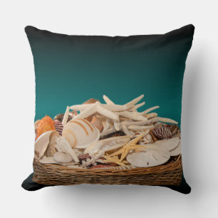 Almofada O mar da imagem da cerceta estima Seashells