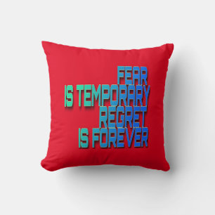 Almofada o medo é Travesseiro decorativo temporário