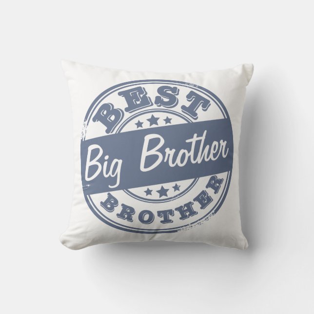 Almofada O melhor big brother - efeito do carimbo de (Frente)