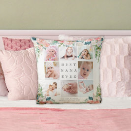 Almofada O MELHOR NANA NUNA NUNCA 8 Fotocolagem Cor-de-Rosa