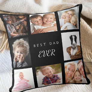Almofada O melhor pai de colagem de fotos personalizado de