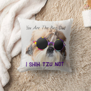 Almofada O melhor pai Shih Tzu não é uma foto engraçada e e