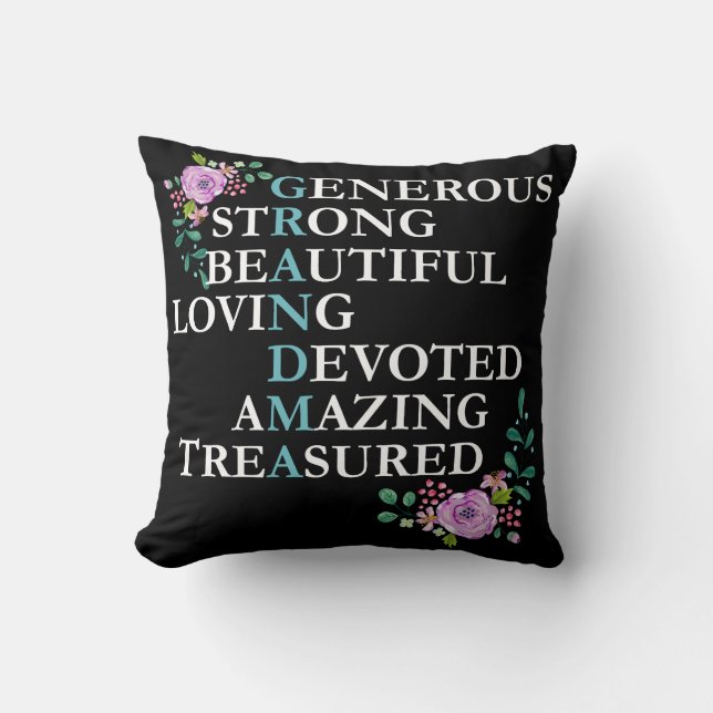 Almofada O melhor presente da grande avó para o travesseiro (Frente)