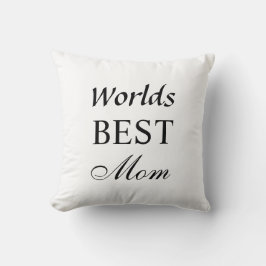 Almofada O melhor Travesseiro da mamãe em branco e preto