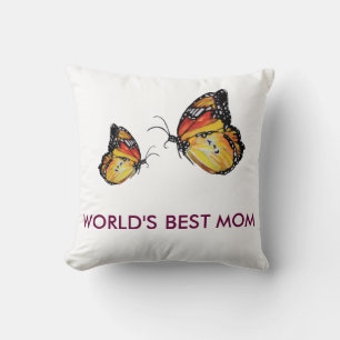 Almofada O melhor Travesseiro de borboletas da mãe do mundo