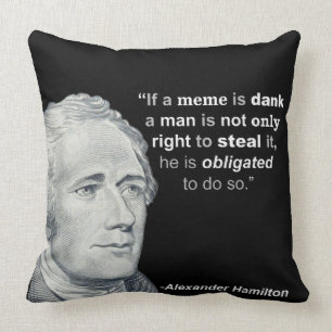 Almofada O Meme húmido de Alexander Hamilton - travesseiro