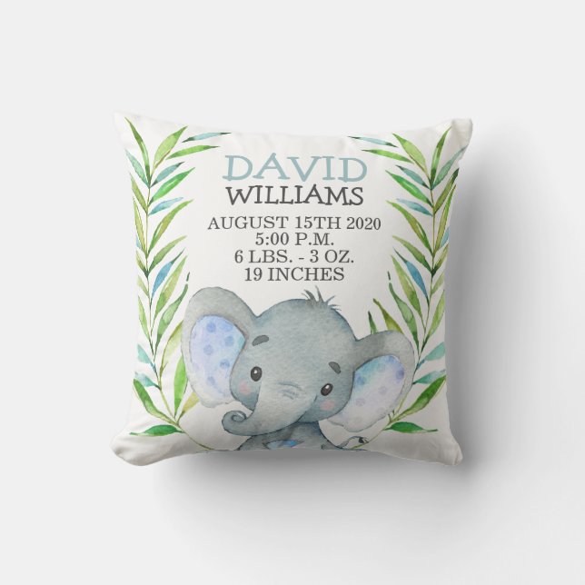 Almofada O Nascimento de Garoto Elefante Atua Na Escola Saf (Frente)