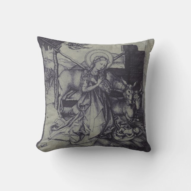 Almofada O Natal Natividade Stark Ink Art (Frente)