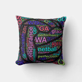 Almofada O Netball inspirado posiciona o design temático