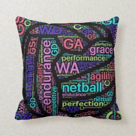 Almofada O Netball inspirado posiciona o design temático