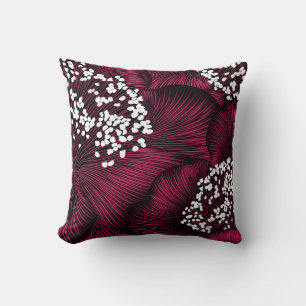 Almofada O padrão floral desenhado à mão com flores de c