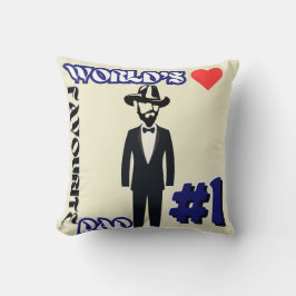 Almofada O Pai favorito do mundo no 1 Travesseiro decorativ
