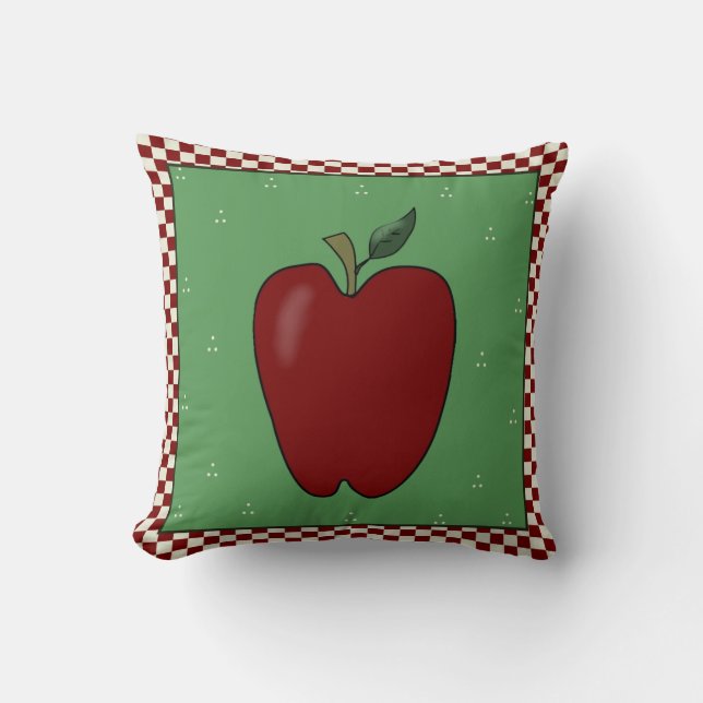 Almofada O país vermelho Apple descansa (Frente)