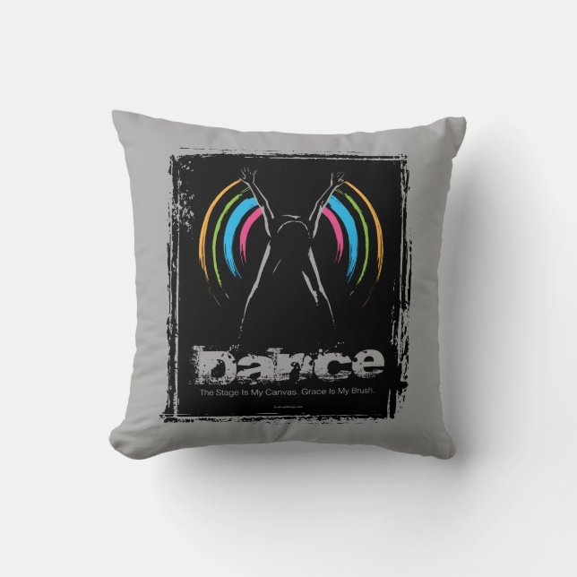 Almofada O palco é minha tela (dança) (Frente)
