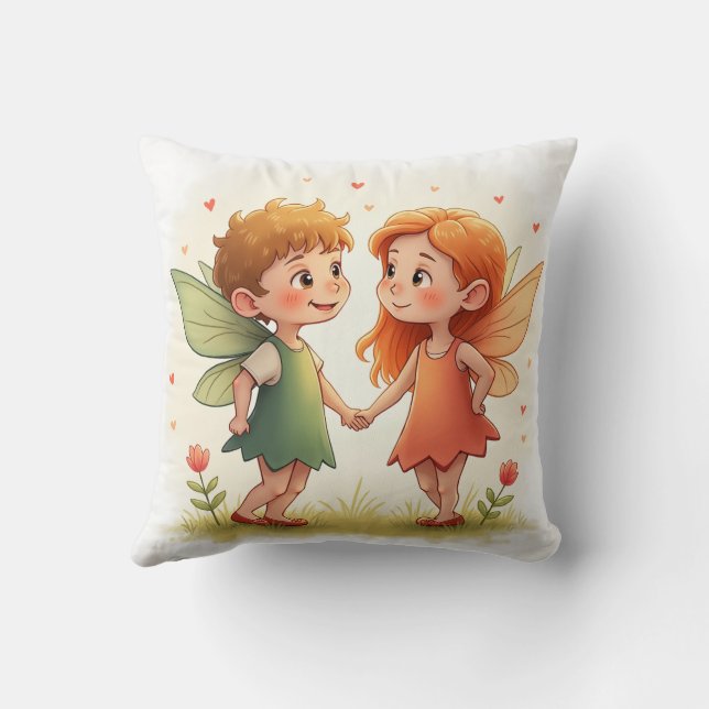 Almofada O par de Travesseiros de fadas de amor (Verso)