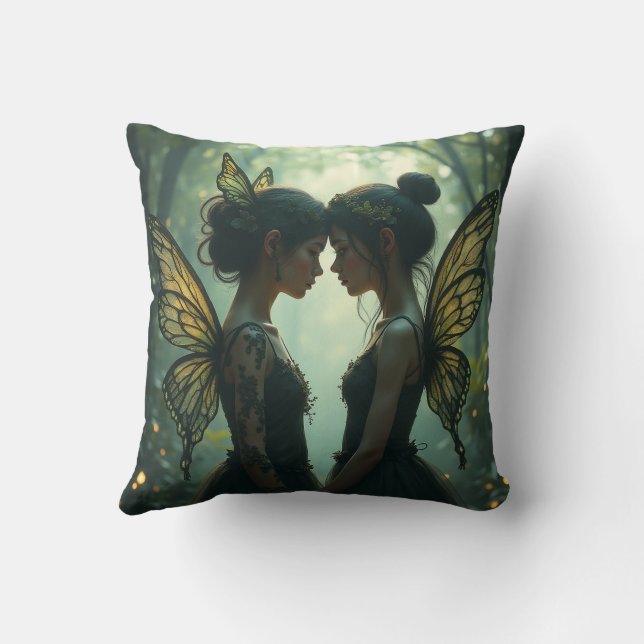 Almofada O par de Travesseiros de fadas de amor (Verso)
