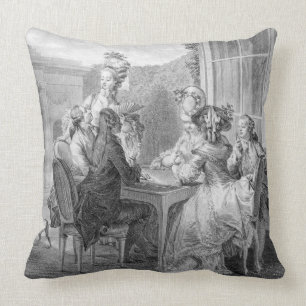 Almofada O partido de Whist, 1783, gravado por Jean Dambrun