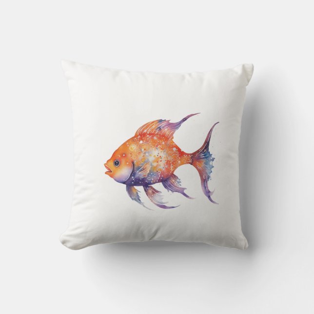 Almofada O Peixe Dourado Muito Preocupado Pequeno (Frente)