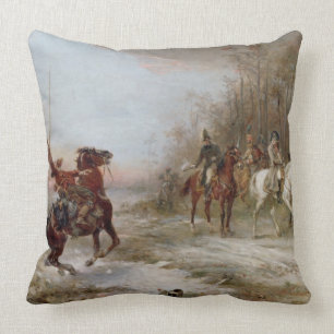 Almofada O perigo de Napoleon no Brienne-le-Castelo, c.1891