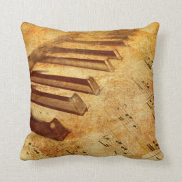 Almofada O piano do vintage fecha o travesseiro decorativo