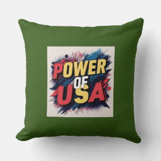 Almofada O poder do Travesseiro dos EUA - Design Patriótico