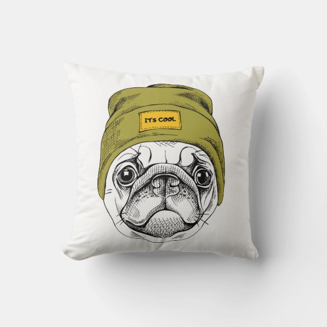 Almofada O Pug | do hipster é legal (Frente)