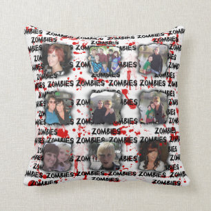 Almofada O quadro sangrento dos zombis adiciona a colagem
