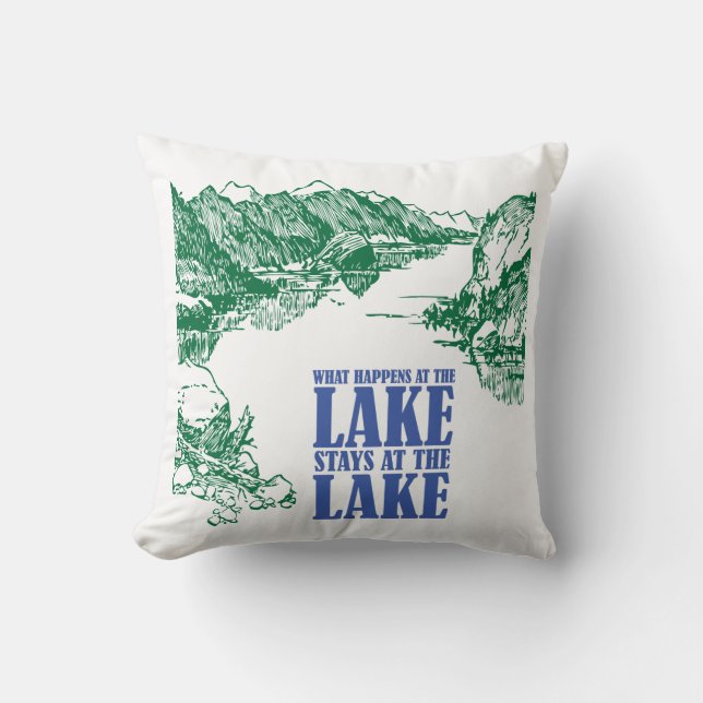 Almofada O que acontece nas estadas do lago no travesseiro (Frente)