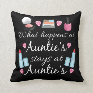 Almofada O que acontece no travesseiro decorativo do Auntie