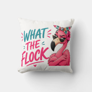 Almofada O Que é a Manada - Óculos de Sol Flamingo Rosa Tro