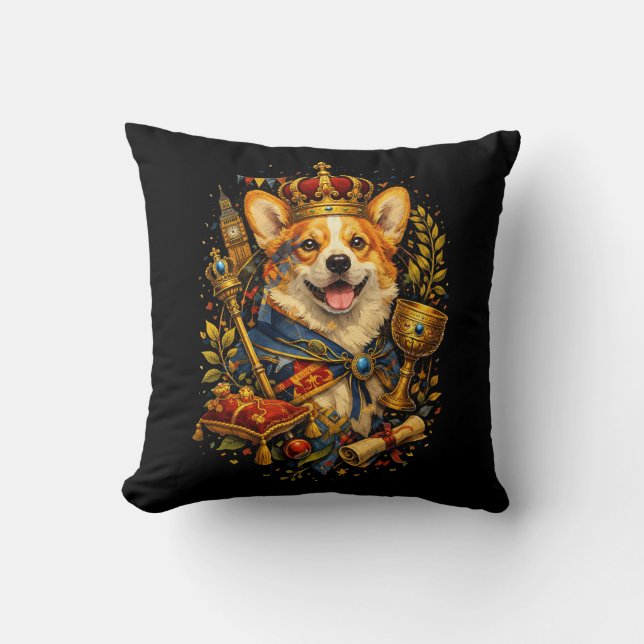 Almofada O Rei Corgi (Frente)
