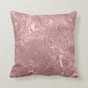 Almofada O rosa do abstrato da natureza cora malva Dourado