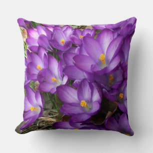 Almofada O roxo floresce o travesseiro decorativo