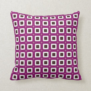 Almofada o roxo retro esquadra o travesseiro decorativo