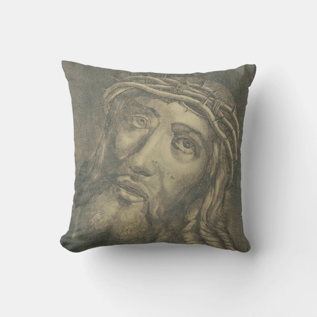 Almofada O Santo Rosto De Jesus Arte Monocromática (Frente)