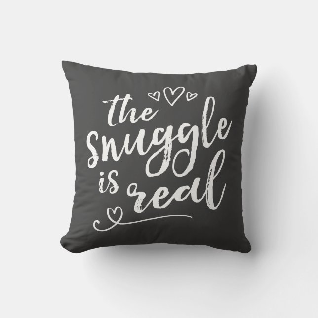 Almofada O Snuggle é citações engraçadas reais (Frente)