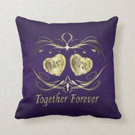 Almofada O Sr. & a Sra. Junto Para sempre | personalizam